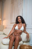 ivory (white) triangle seamless bikini top.